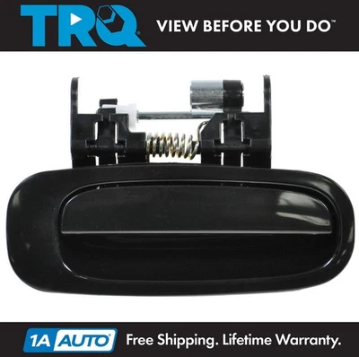 TRQ Door Handle Outside Exterior Smooth Black Rear RH for 98-02 Corolla - Imagem 1 de 2