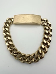 Anson Twin Lock Engravale Curb Link Chain Chunky Bracelet 7.75” - Picture 1 of 6