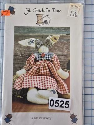 Vintage 1993 A Stitch In Time 15” Patches Doll Pattern 102 Uncut  - Image 1 of 2