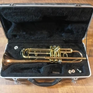 Trompeta Ravel para piezas y reparación instrumento de estudiante con estuche rígido - Imagen 1 de 13