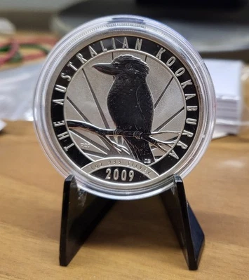 2009 Australien Kookaburra 1 dollaro 1 oncia argento 999 capsula - Immagine 1 di 2