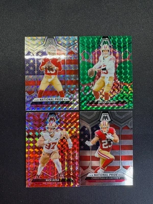 (4) Brock Purdy Mosaic Silver National Pride Prizm Green Bosa Mccaffrey 49ers - Image 1 of 2