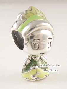 Authentic PANDORA DISNEY Princess TIANA and THE FROG Green Charm 799510C01 NEW! - Picture 1 of 4