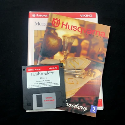 Disco de diseños de bordado de monogramas y números #2 para Husqvarna Viking Designer 1 Foto 1 de 4