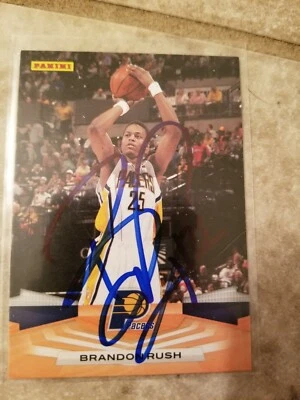 Baloncesto Panini #82 firmado 2009-10 Brandon Rush Indiana Pacers. Autógrafo IP  Foto 1 de 3