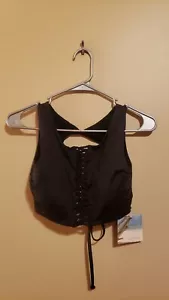 Sunseeker black lace up bikini top 8 NEW - Picture 1 of 10