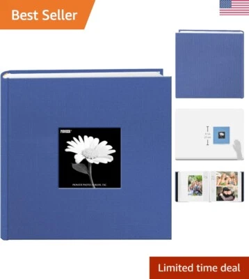 Elegant Sky Blue Photo Album - 200 Bi-Directional Pockets for Cherished Photos - Image 1 of 4