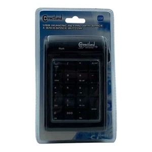 Black USB Cable 19-key Numeric Keypad w/Space & Backspace Button Connectland NEW - Picture 1 of 6