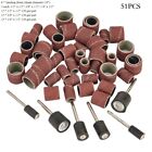51Pcs/Set Sanding Drum 1/8" Shank 1/2In 3/8In 1/4In Pad Durable High Quality