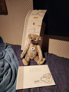 Steiff Teddy Bear 1908 replica growler boxed with certificate 408007 Braun - Picture 1 of 7