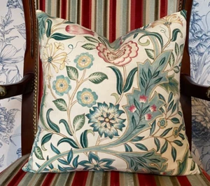 William Morris *WILHELMINA* Cotton/Linen Cushion Cover Ivory 40cm - Picture 1 of 5