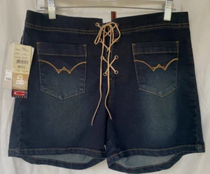 GAZOZ..STRETCH..BAUMWOLLE STRETCH..DENIM..SHORTS..SCHNÜRUNG..NEU..Gr. JR 7/8 - Bild 1 von 3