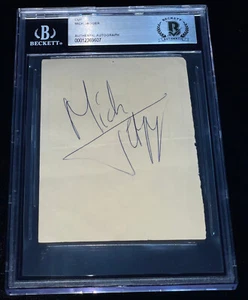 Mick Jagger "The Rolling Stones" Legend Signed Autographed Cut BECKETT BAS - Picture 1 of 5