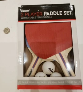Franklin Ping Pong Paddles 2 Player Table Tennis Set Kit Raquets Balls Misp - Picture 1 of 7