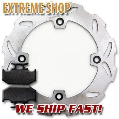 Rotor de disco de freno trasero + pastillas para Suzuki TS125 R (1990-1996) TS 200 R (1989-1994) Foto 1 de 2