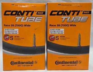 Two (2) Pack Continental Race 700 x 25-32C 42mm RVC Presta Bike Tubes - Picture 1 of 3