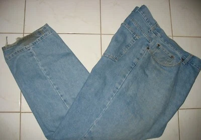 FADED GLORY - MEN'S 46 X 30 - 100% COTTON 5 POCKET JEANS - FRAYED HEMS - Image 1 of 4