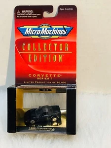 Micro Machines Collector Edition Corvette Series 1 1998 Convertible Black - Picture 1 of 8