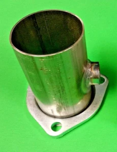1 X 2.5"Header To 2.5"OD 409 Stainless With02 Bung 3 Bolt Gasket Style Collector - Picture 1 of 5
