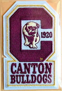 CANTON BULLDOGS ~ Willabee & Ward NFL GOLDEN AGE FOOTBALL RETRO TEAM PATCH Only - Picture 1 of 1