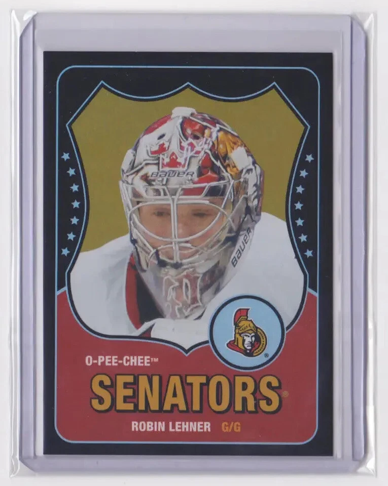 2010-11 O-PEE-CHEE RETRO RAINBOW ROOKIE BLACK 88/100 ROBIN LEHNER #507 SENATORS - Image 1 of 2