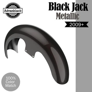 BLACK JACK METALLIC 21" Reveal Wrapper Hugger Front Fender Fits 09+ Harley - Picture 1 of 9
