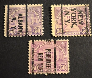 3 - 1922 US Stamps Sc # 570 - 50 Cent - Precancels - New York - Used/NG/F-VF b - Picture 1 of 2