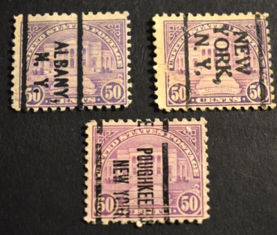 3 - 1922 US Stamps Sc # 570 - 50 Cent - Precancels - New York - Used/NG/F-VF b - Image 1 of 2