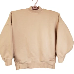 Felpa Aritzia Tna Cozy Fleece Taglia 1 Small Boyfriend Crew Rosa Pallido Slouchy - Foto 1 di 9