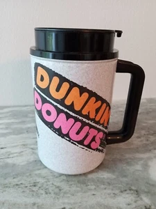 Vtg Dunkin Donuts Whirley Plastic Travel Mug Cup Hot/Cold Made in USA - Picture 1 of 9