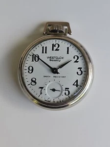 Westclox Scotty Antike Mechanische Taschenuhr Pocket Watch Läuft 3-20 - Bild 1 von 10