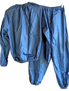 Vintage 80s Women West Wind Windbreaker Track Suit S Blue Nylon Athleisure Sport - Picture 1 of 8
