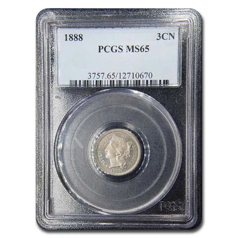 1888 Three Cent Nickel MS-65 PCGS - SKU#258791 Cover