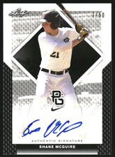 2016 Leaf Perfect Game National Showcase Auto Black #BA115 Shane McGuire /50