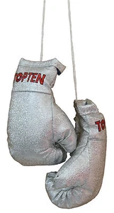Top Ten Mini Boxing Gloves. Silber. Souvenier. Anhänger. Boxhandschuhe - Bild 1 von 1