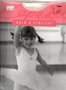 Capezio #140C Ballet Pink Hold & Stretch Footless Tights Kids Size L USA Made - Picture 1 of 2