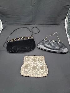 Lot Of 3 Vintage Handbags/Clutches Multicolored - Picture 1 of 11