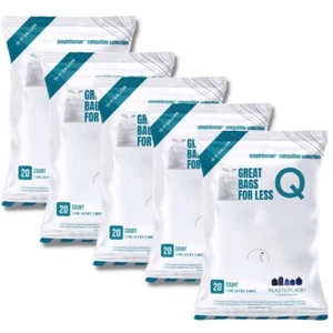 Plasticplace Trash Bags Compatible with Code Q Packs (20 Count/5 Pack) - Picture 1 of 6