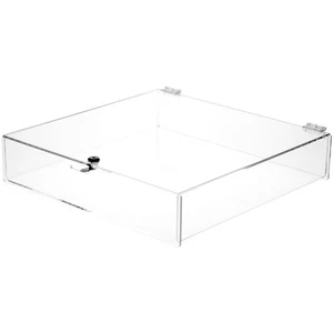 Plymor Clear Acrylic Locking Countertop Display Case, 4" H x 18" W x 18" D - Picture 1 of 1