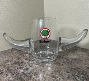 Vintage 13” Large Eichbaum German Beer Double Viking Horn Handle Beer Glass Rare - Picture 1 of 15