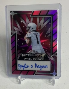 2024 Leaf Eclectic Pink Optichrome 0-JR1 Jaylen Raynor Auto 4/7 NM Ark State - Picture 1 of 2