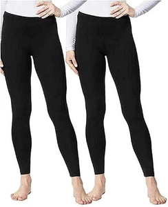 32 Grad Hitze Damen Base Layer Hose Ultra Light 2er Pack Schwarz Medium Warmhalten - Bild 1 von 1