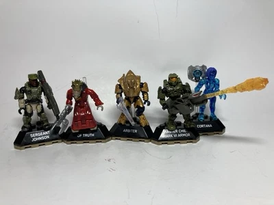 Mega Construx 5 Halo Heroes Series 5 Figures Arbiter Chief Johnson Truth Cortana - Image 1 of 4