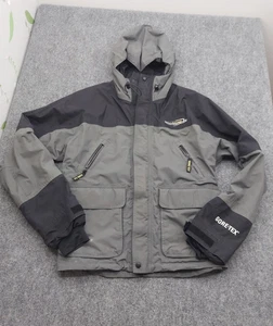 Bass Pro Gore Tex Jacket Mens 2XL Gray Pro Qualifier Full Zip Hood Fishing Coat - Picture 1 of 19