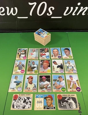 Lote de tarjetas de béisbol 1968 Topps (150) • Richie Allen / Frank Howard • P-VG Foto 1 de 4