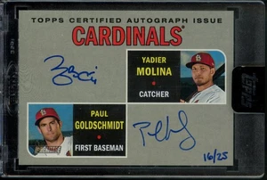 2019 Heritage Yadier Molina Paul Goldschmidt Real Ones Dual On-Card Auto /25 - Picture 1 of 2