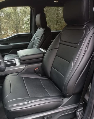 FUNDAS DE ASIENTO DE CUERO DE AUTO PERSONALIZADAS MOTOPTES PARA CAMIONETA FORD F150 2001-2024 Foto 1 de 4