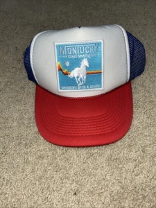 Montucky Cold Snacks Trucker Hat Cap Snapback Logo Red White Blue Mesh Back OSFM - Picture 1 of 2