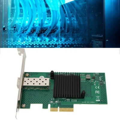 PCIe Network Card 10000Mbps PCI Express X4 5.0GT/s SFP LC Optical Fiber Giga New - Image 1 of 4