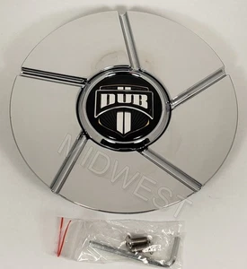 1 New Dub Butta Chrome 32270-15 Wheel Rim Center Cap w Screws - Picture 1 of 7